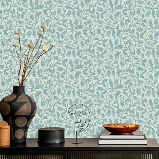 Catrionas Thistle Sumuinen Sininen Kukka taustakuva