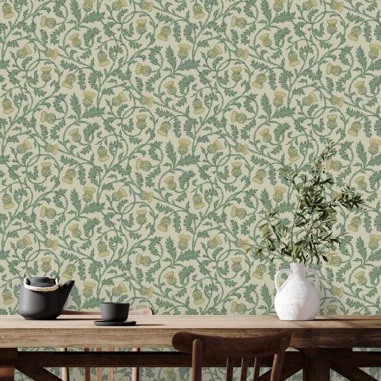Catriona’s Thistle Summer Day Botanical Wallpaper