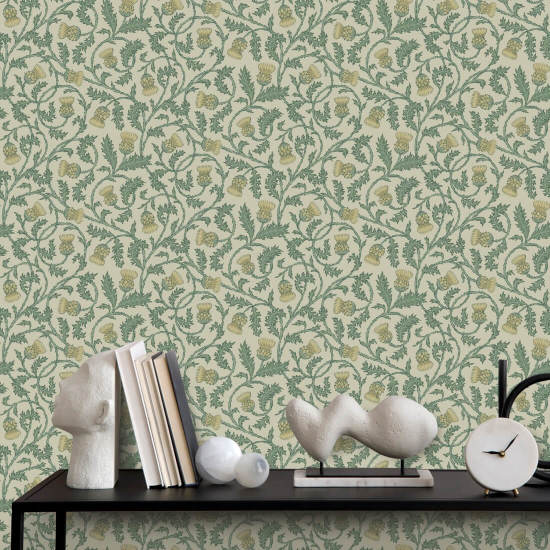 Catriona’s Thistle Summer Day Botanical Wallpaper