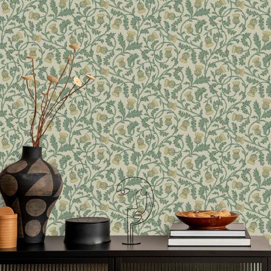 Catriona’s Thistle Summer Day Botanical Wallpaper