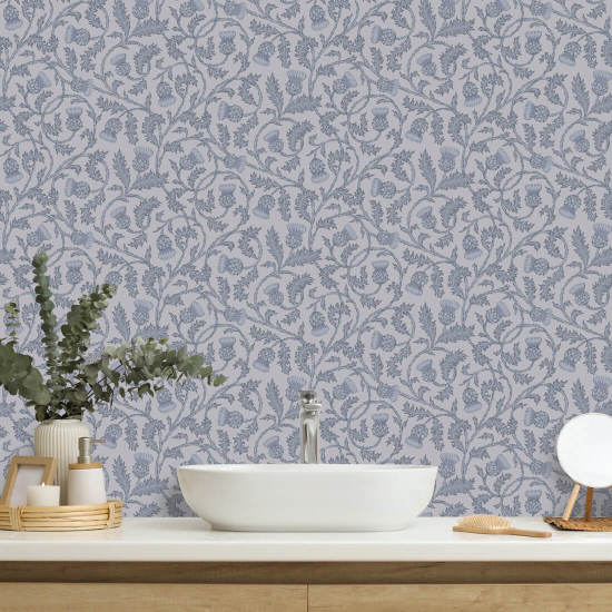 Catriona’s Thistle Violet Dusk Thistle Wallpaper