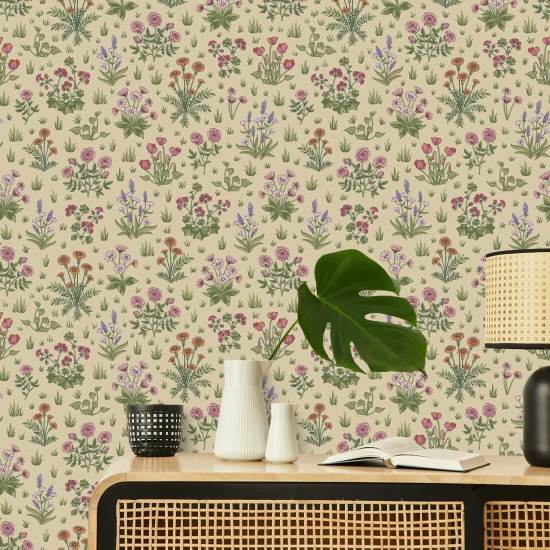 Fioritura primaverile del giardino di campagna Carta da parati da giardino