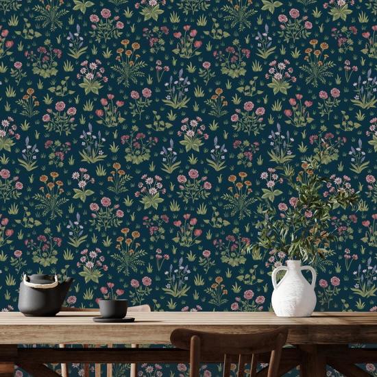 Country Garden Twilight Garden Wallpaper