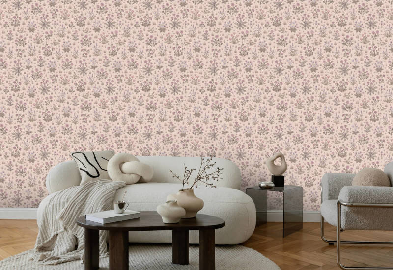 Country Garden Pink Dream Carta da parati floreale