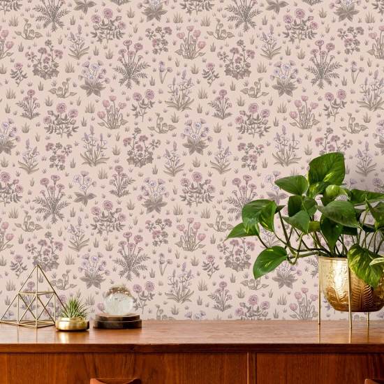 Country Garden Pink Dream Floral Wallpaper