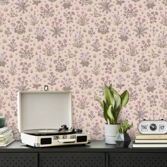Country Garden Pink Dream Floral Wallpaper