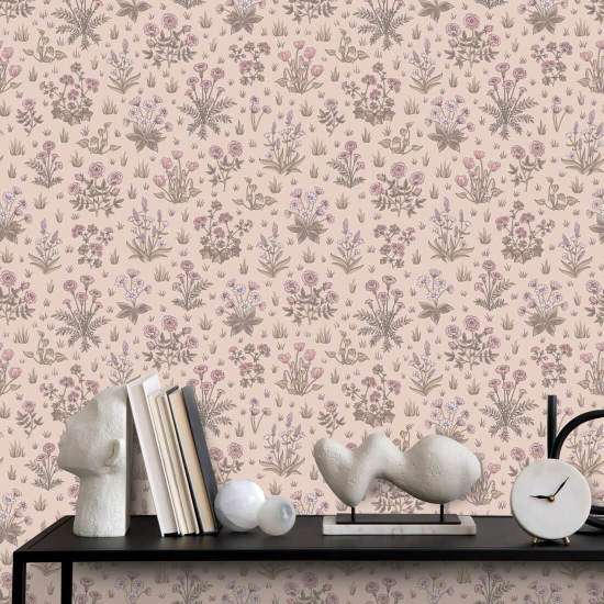 Country Garden Pink Dream Floral Wallpaper
