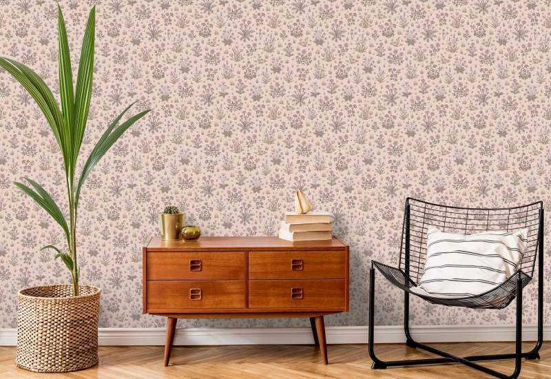 Country Garden Pink Dream Papel de parede floral