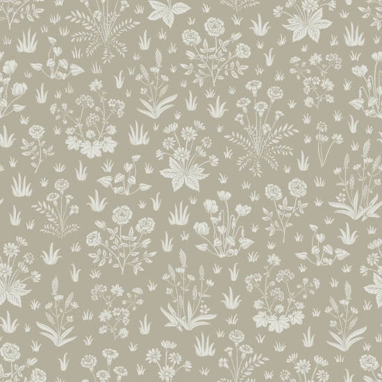 Jardín campestre Sandy Neutral Papel pintado de jardín