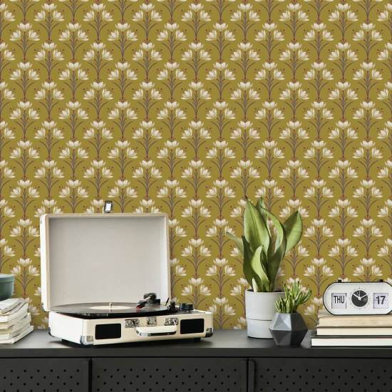Crocus Woodland Whisper Floral Pattern Wallpaper