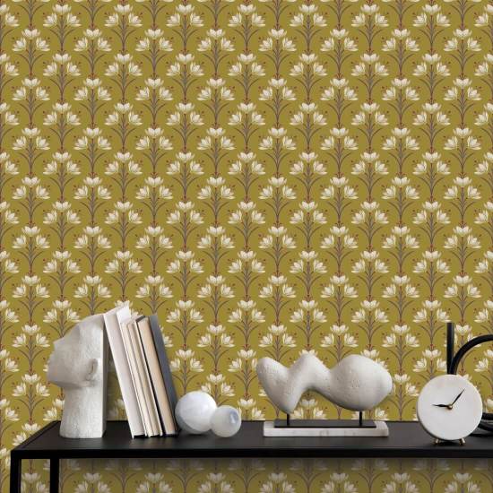 Crocus Woodland Whisper Papier peint à motif floral