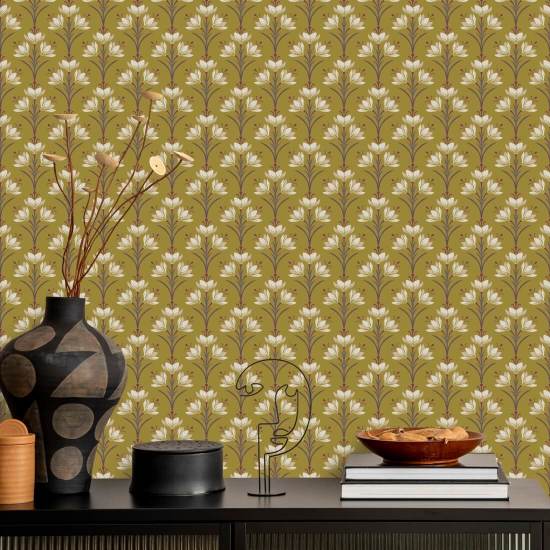Crocus Woodland Whisper Floral Pattern Wallpaper