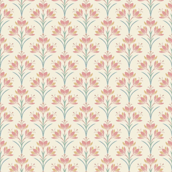 Pradera de verano de Crocus Papel pintado floral
