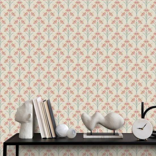 Krokus-Sommerwiese Blumentapete