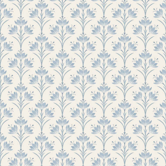 Rosée bleue Crocus Papier peint floral