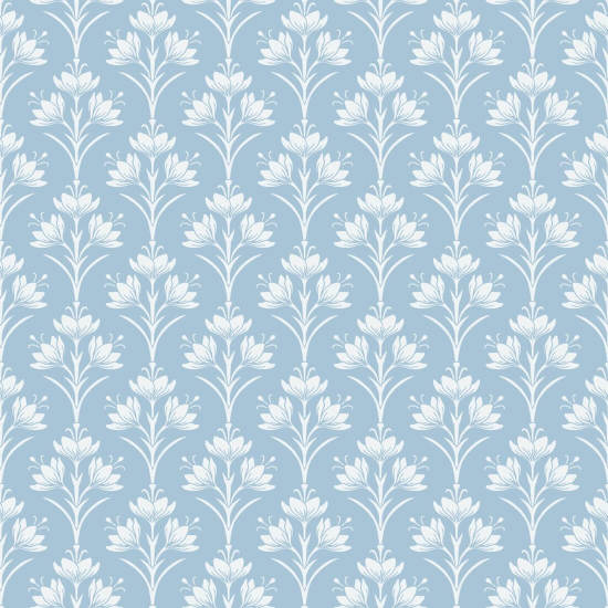 Céu matinal de açafrão Papel de parede com padrão floral