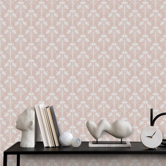 Flor de açafrão Papel de parede com padrão floral