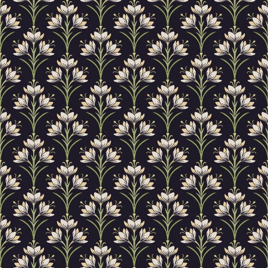 Crocus Midnight Garden Fondo de pantalla con estampado floral
