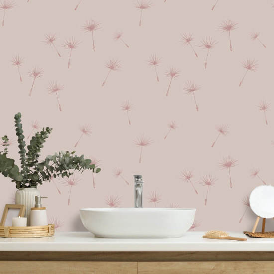 Dandelion Seeds Pink Paradise Pink Botanical Wallpaper
