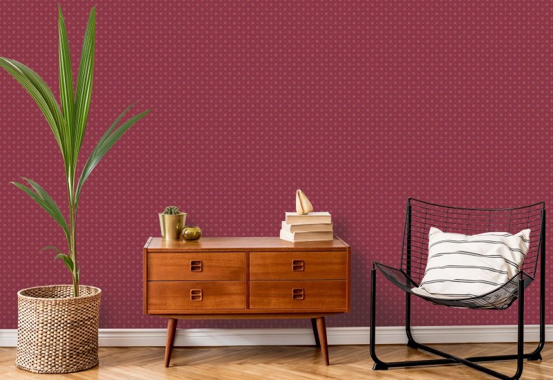 Halstuch Scarlet Rote Blumentapete