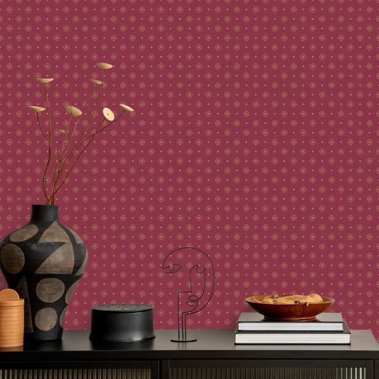 Foulard Scarlet Floral Wallpaper