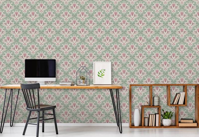 Traubendamast Damask Tapete