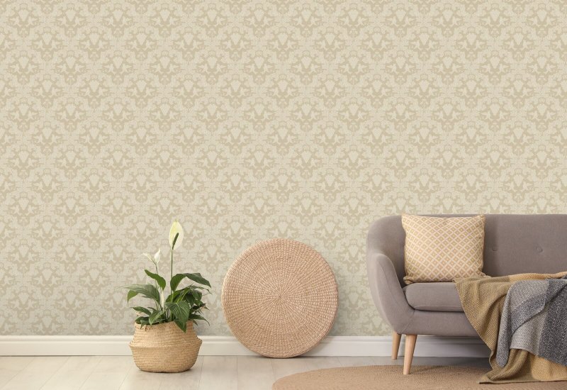 Druva Damask Tan Damask Bakgrund