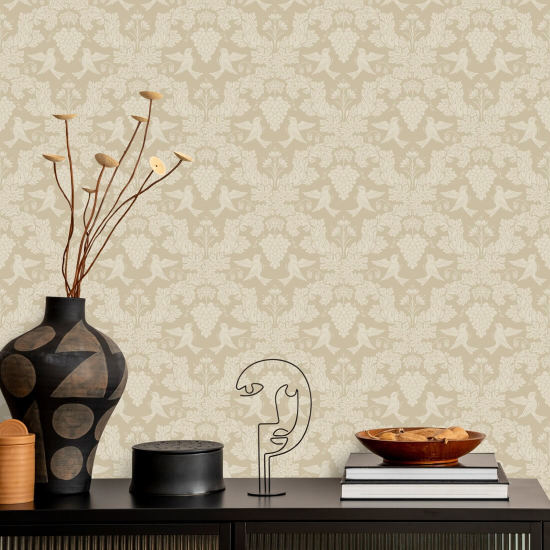 Drue Damask Tan Damask Baggrund