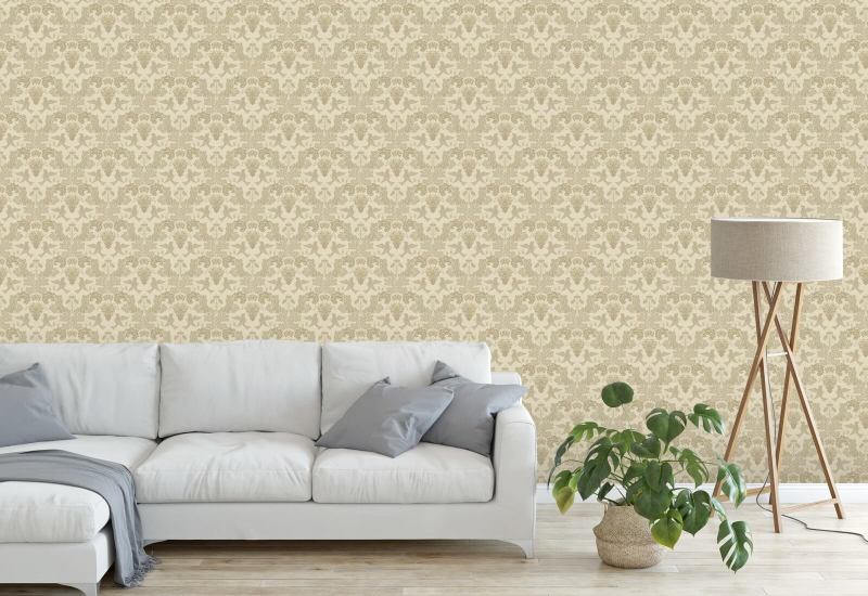Viinirypäle Damask Neutraali Damask Taustakuva