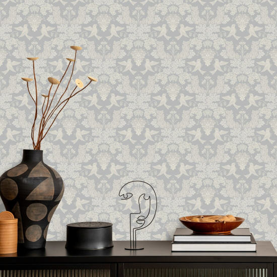 Drue Damask Vinter Damask Bakgrunn