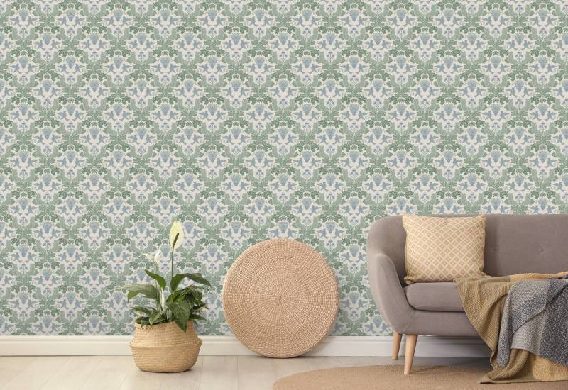 Druvdamask Mist Damask Bakgrund