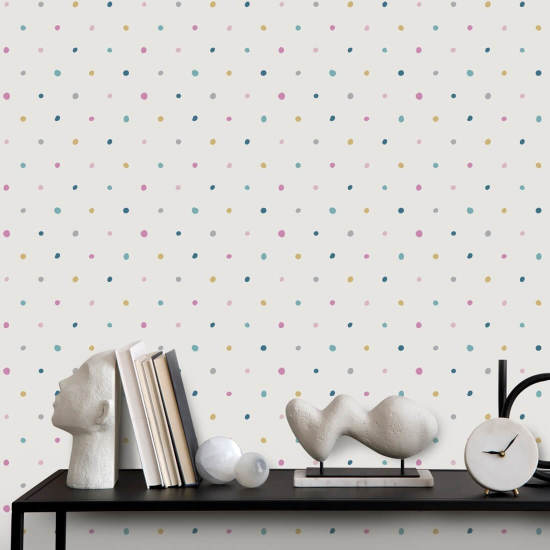 Organic Polka Candy Polka Wallpaper