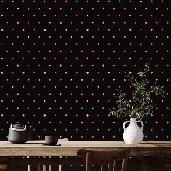 Organic Polka Space Spot Wallpaper