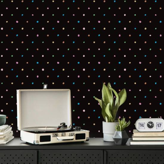 Organic Polka Space Spot Wallpaper