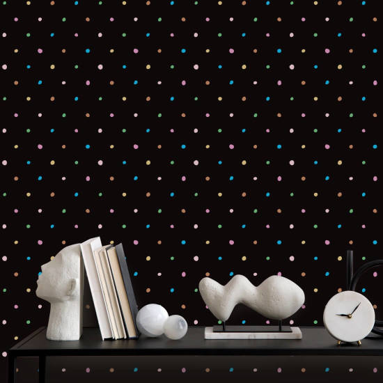 Polka Space biologique Papier peint Spot