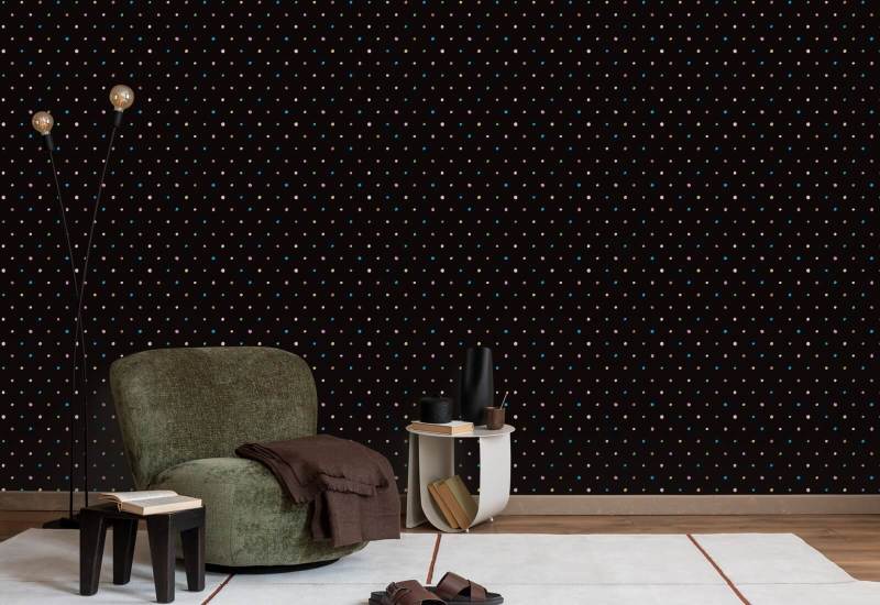 Organisk Polka Space Spot Baggrund