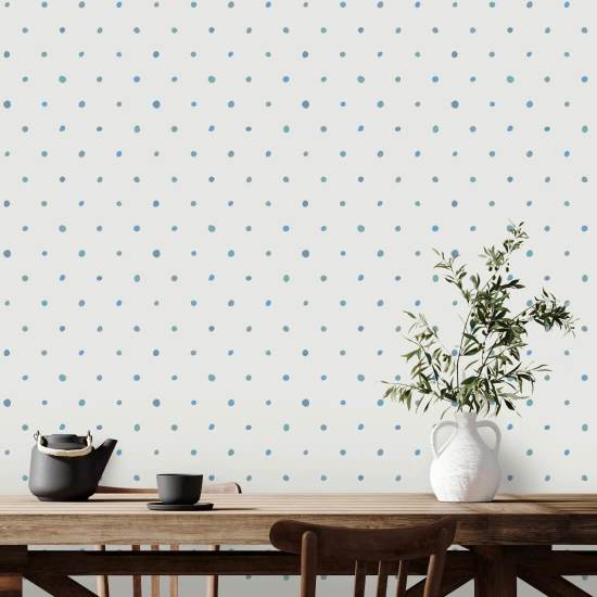 Orgaaninen Polka Ocean Polka Dot Taustakuva