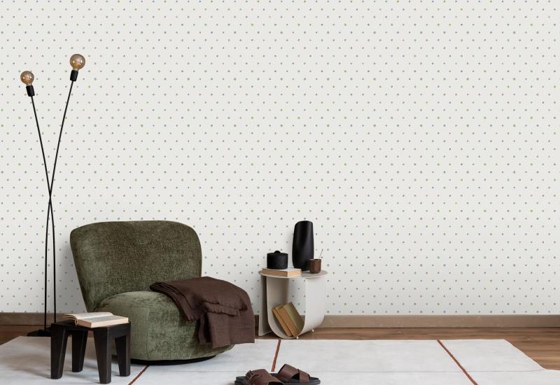 Biologisch polkabos Spot Wallpaper