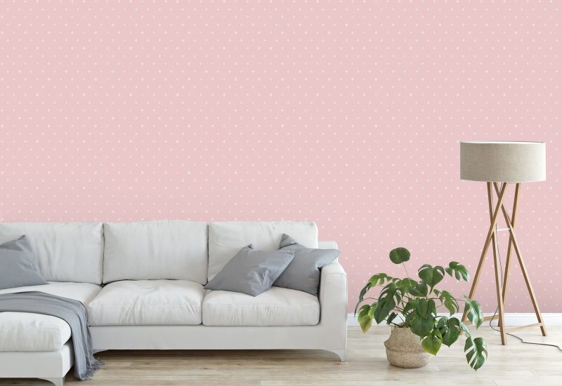 Økologisk Polka Pink Perfection Polka Dot Baggrund