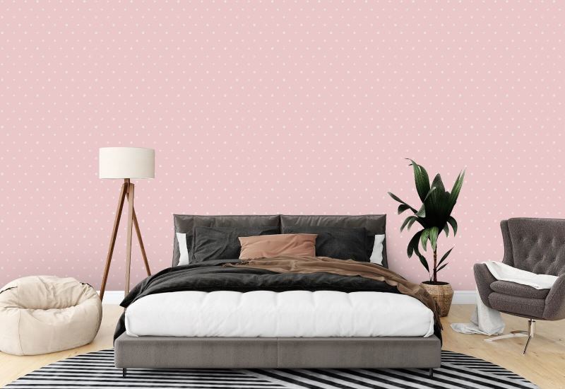 Organic Polka Pink Perfection Polka Dot Wallpaper