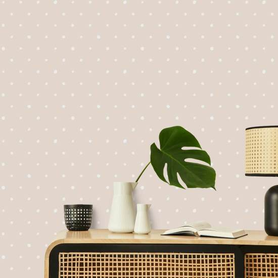 Organic Polka Neutral Spot Wallpaper