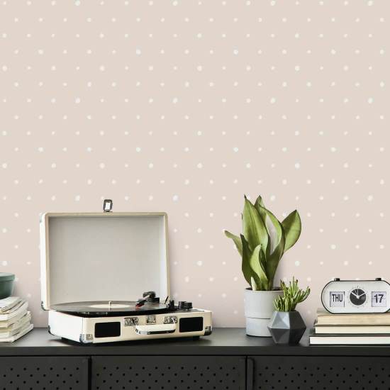Organisk Polka Blush Rosa Spot Bakgrunn