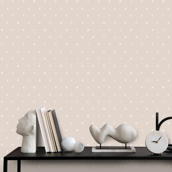 Organic Polka Blush Pink Spot Wallpaper