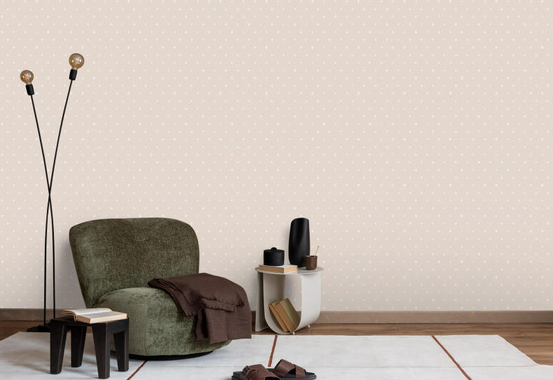 Organic Polka Neutral Spot Wallpaper