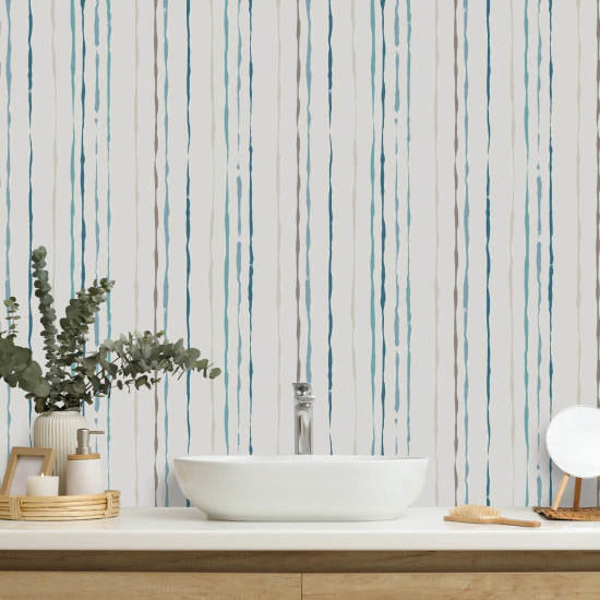 Organic Stripe Coast Stripe Wallpaper