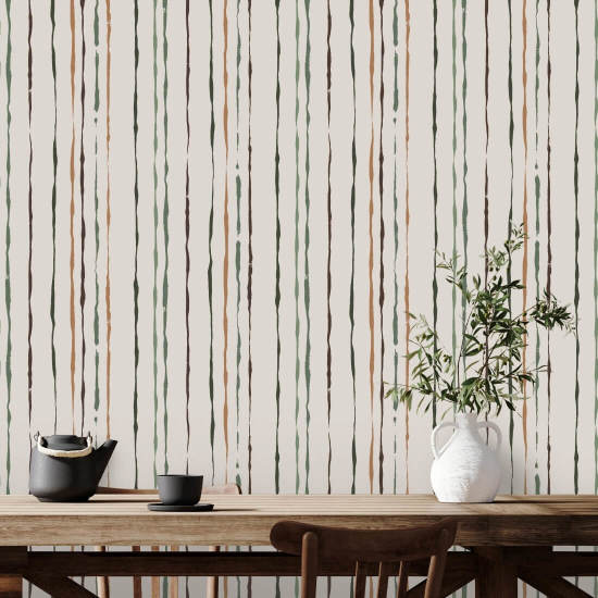Organic Stripe Jungle Stripe Wallpaper