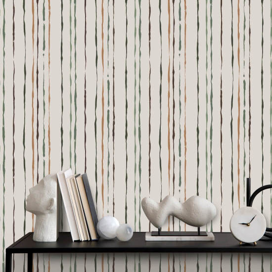 Organic Stripe Jungle Stripe Wallpaper