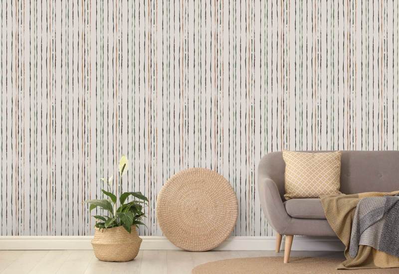 Organic Stripe Jungle Stripe Wallpaper