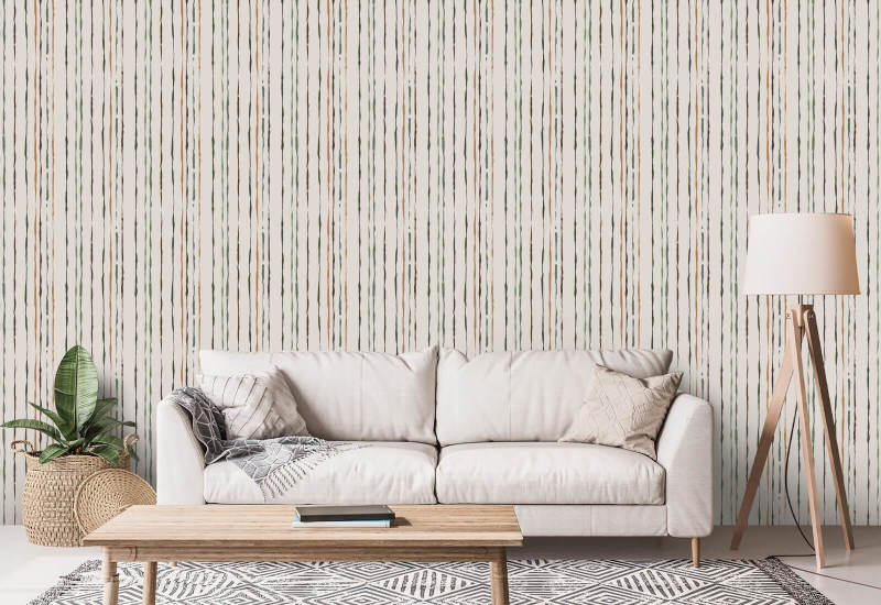 Organic Stripe Jungle Stripe Wallpaper