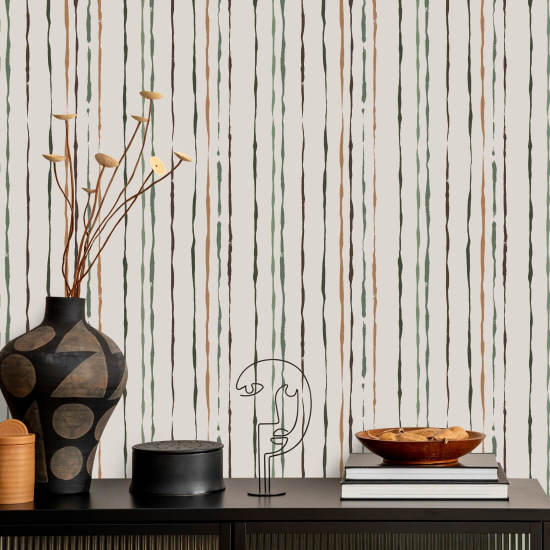 Organic Stripe Jungle Stripe Wallpaper
